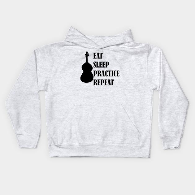 Eat Sleep Practice Repeat: Bass Kids Hoodie by GeneticRambles